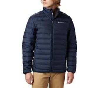 Men's Columbia Lake 22 Lightweight 650 Down Puffer Jacket, Navy Blue, Size S